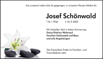 Traueranzeige von Josef Schönwald von vrm-trauer
