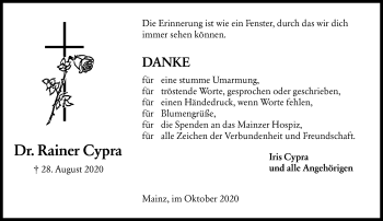Traueranzeige von Rainer Cypra von vrm-trauer