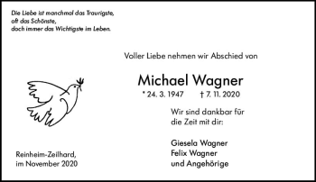 Traueranzeige von Michael Wagner von vrm-trauer