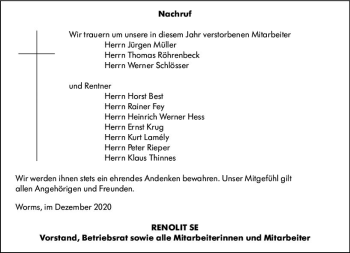 Traueranzeige von Jürgen Müller von vrm-trauer