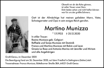 Traueranzeige von Martino Munizza von vrm-trauer