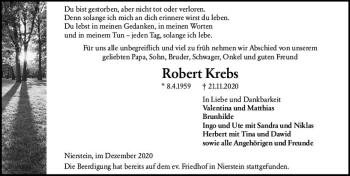 Traueranzeige von Robert Krebs von vrm-trauer