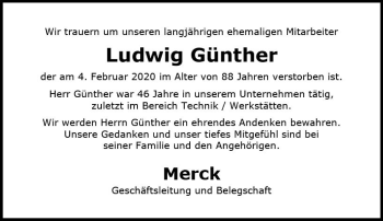 Traueranzeige von Ludwig Günther von vrm-trauer