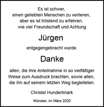 Traueranzeige von Jürgen  von vrm-trauer