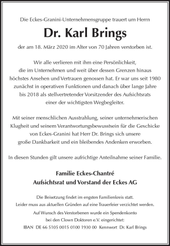 Traueranzeige von Karl Brings von vrm-trauer