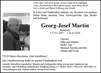 Traueranzeige von Georg-Josef Martin von vrm-trauer