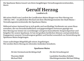 Traueranzeige von Gerulf Herzog von vrm-trauer