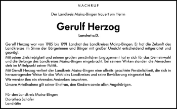 Traueranzeige von Gerulf Herzog von vrm-trauer
