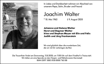 Traueranzeige von Joachim Walter von vrm-trauer