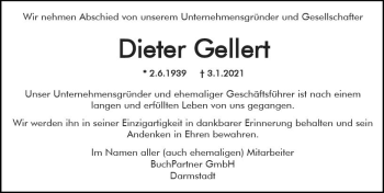 Traueranzeige von Dieter Geliert von vrm-trauer