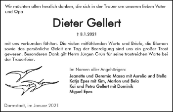 Traueranzeige von Dieter Gellert von vrm-trauer