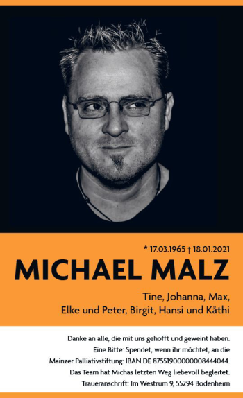 Traueranzeige von Michael Malz von vrm-trauer