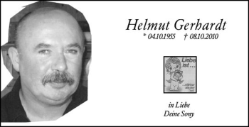 Traueranzeige von Helmut Gerhardt von vrm-trauer