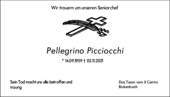 Traueranzeige von Pellegrino Picciocchi von vrm-trauer
