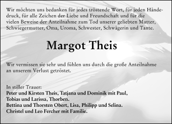 Traueranzeige von Margot Theis von vrm-trauer