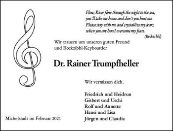 Traueranzeige von Rainer Trumpfheller von vrm-trauer