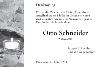 Traueranzeige von Otto Schneider von vrm-trauer