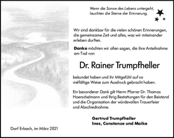 Traueranzeige von Rainer Trumpfheller von vrm-trauer