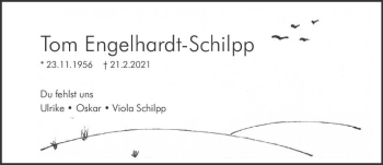 Traueranzeige von Tom  Engelhardt-Schilpp von vrm-trauer