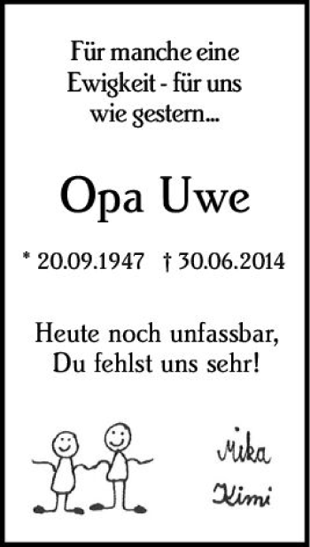 Traueranzeige von Hans-Uwe Götz von vrm-trauer