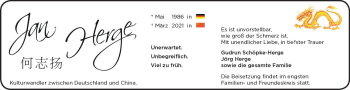 Traueranzeige von Jan Herge von vrm-trauer