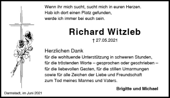 Traueranzeige von Richard Witzleb von vrm-trauer