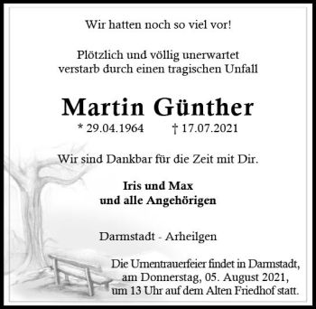 Traueranzeige von Martin Günther von vrm-trauer