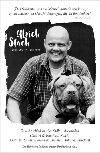Traueranzeige von Ulrich Stach von vrm-trauer