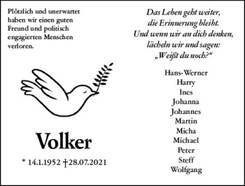 Traueranzeige von Volker Minthe von vrm-trauer