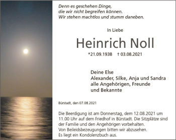 Traueranzeige von Heinrich Noll von vrm-trauer