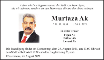 Traueranzeige von Murtaza Ak von vrm-trauer