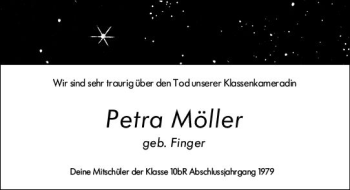 Traueranzeige von Petra Möller von vrm-trauer