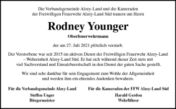 Traueranzeige von Rodney Younger von vrm-trauer