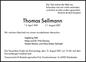 Traueranzeige von Thomas Seilmann von vrm-trauer