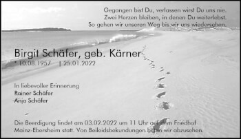 Traueranzeige von Birgit Schäfer von vrm-trauer AZ Mainz