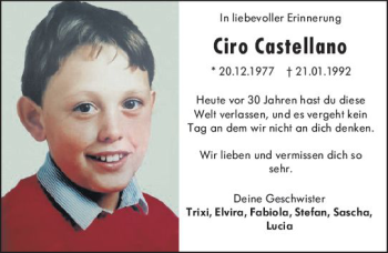 Traueranzeige von Ciro Castellano von vrm-trauer Allgemeine Zeitung Alzey