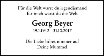 Traueranzeige von Georg Beyer von vrm-trauer AZ Mainz