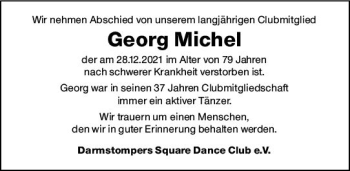 Traueranzeige von Georg Michel von vrm-trauer Darmstädter Echo