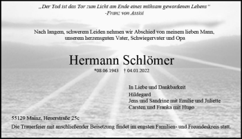 Traueranzeige von Hermann Schlömer von vrm-trauer AZ Mainz