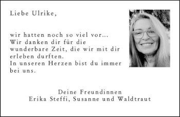 Traueranzeige von Ulrike  von vrm-trauer AZ Mainz
