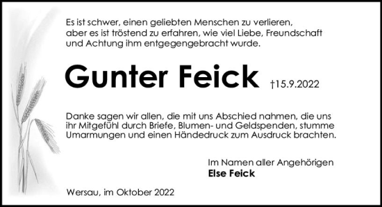 Traueranzeige von Else Feick von vrm-trauer Odenwälder Echo