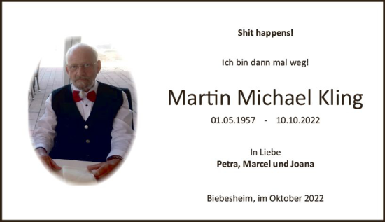 Traueranzeige von Martin Michael Kling von vrm-trauer Groß-Gerauer Echo