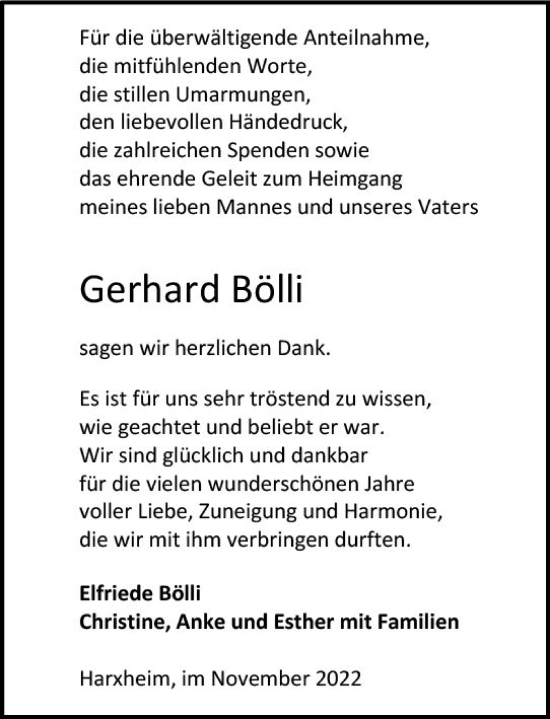 Traueranzeige von Gerhard Böll von vrm-trauer AZ Mainz