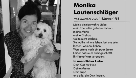 Traueranzeige von Monika Lautenschläger von vrm-trauer Odenwälder Echo