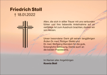 Traueranzeige von Friedrich Stoll von vrm-trauer Wormser Zeitung