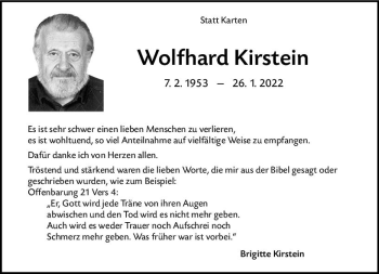 Traueranzeige von Wolfhard Kirstein von vrm-trauer Wiesbadener Kurier