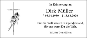 Traueranzeige von Dirk Müller von vrm-trauer AZ Mainz