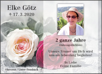 Traueranzeige von Elke Götz von vrm-trauer Odenwälder Echo