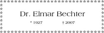 Traueranzeige von Elmar Bechter von vrm-trauer Wiesbadener Kurier