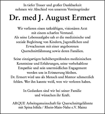 Traueranzeige von J. August Ermert von vrm-trauer Groß-Gerauer Echo